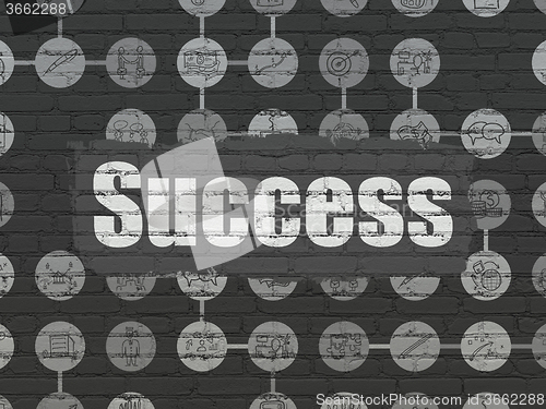 Image of Business concept: Success on wall background