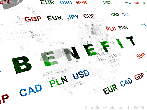 Image of Finance concept: Benefit on Digital background