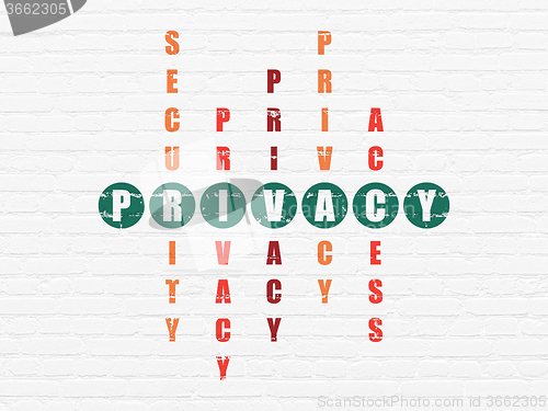 Image of Protection concept: Privacy in Crossword Puzzle