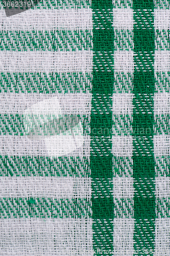 Image of Green checked fabric