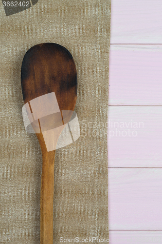 Image of Kitchenware on beige towel