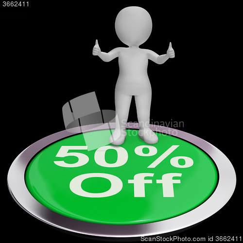 Image of Fifty Percent Off Shows 50 Price Markdown