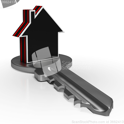 Image of House On Key Shows Home Or Real Estate