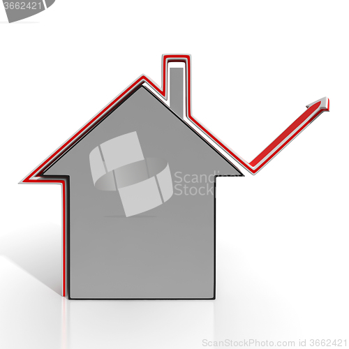 Image of House Icon Shows Home Price Increase