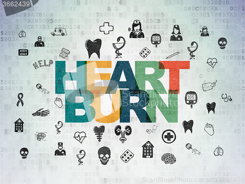 Image of Healthcare concept: Heartburn on Digital Paper background