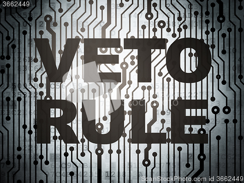 Image of Political concept: circuit board with Veto Rule