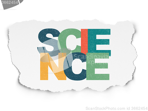 Image of Science concept: Science on Torn Paper background