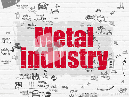 Image of Industry concept: Metal Industry on wall background