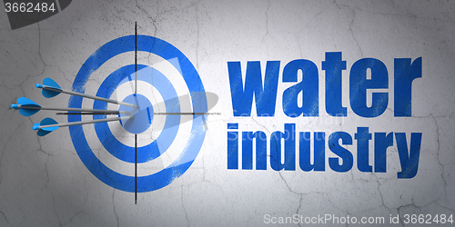 Image of Industry concept: target and Water Industry on wall background