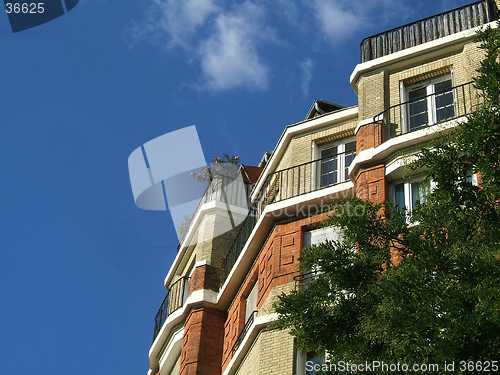 Image of Top of a bricks building