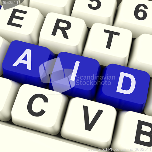 Image of Aid Key Means Help Or Assist\r