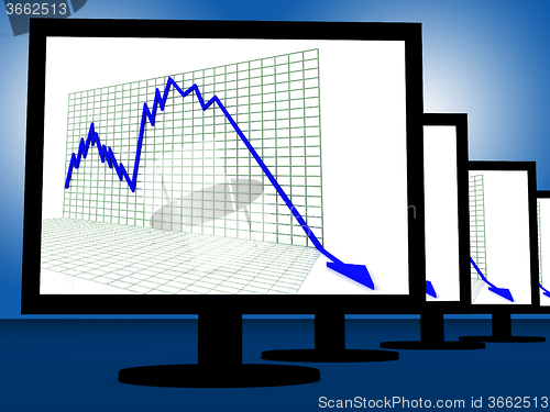 Image of Arrow Falling On Monitors Shows Failure