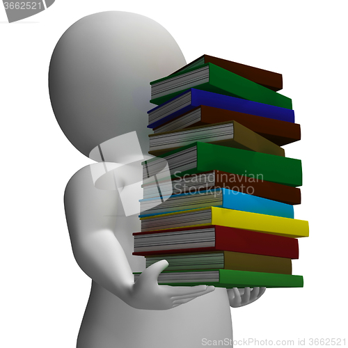 Image of Student Carrying Books Showing Education