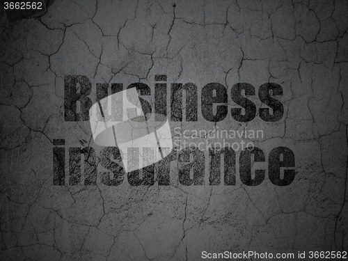 Image of Insurance concept: Business Insurance on grunge wall background