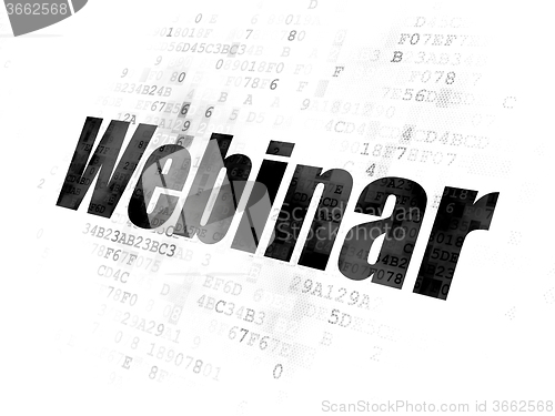 Image of Education concept: Webinar on Digital background