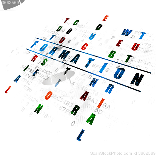 Image of Education concept: Formation in Crossword Puzzle