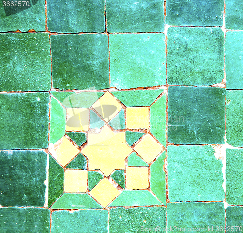 Image of abstract morocco in africa  tile the colorated pavement   backgr