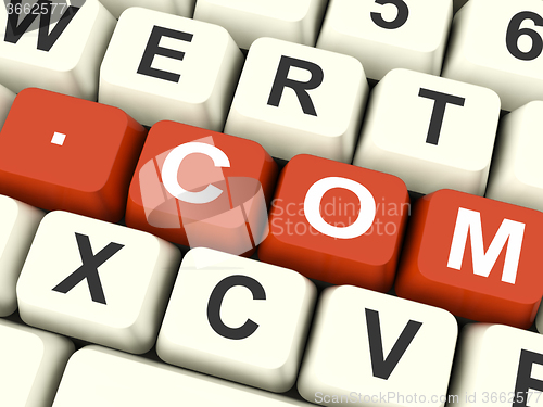 Image of Com Key Shows Web Domain Name\r