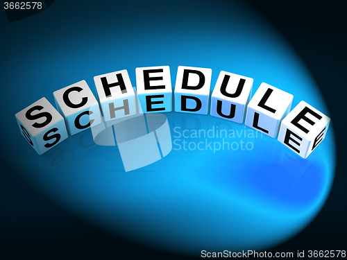 Image of Schedule Dice Mean Program Itinerary and Organize Agenda