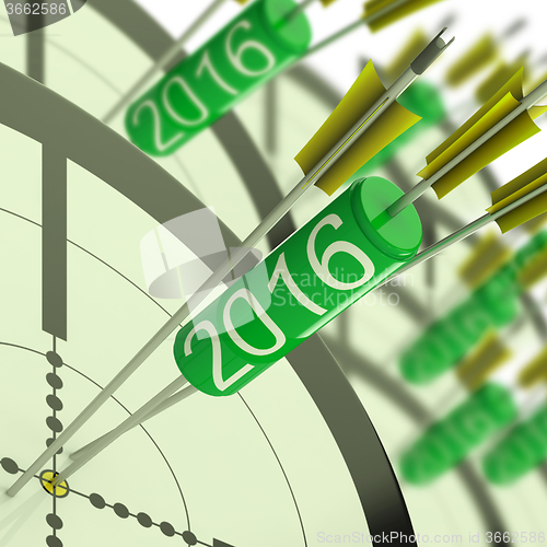 Image of 2016 Accurate Dart Target Shows Successful Future