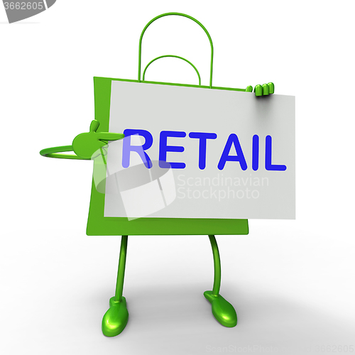 Image of Retail Bag Shows Consumer Selling Or Sales