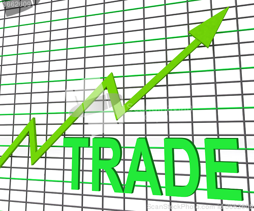 Image of Trade Chart Graph Shows Increasing Trade Or Trading