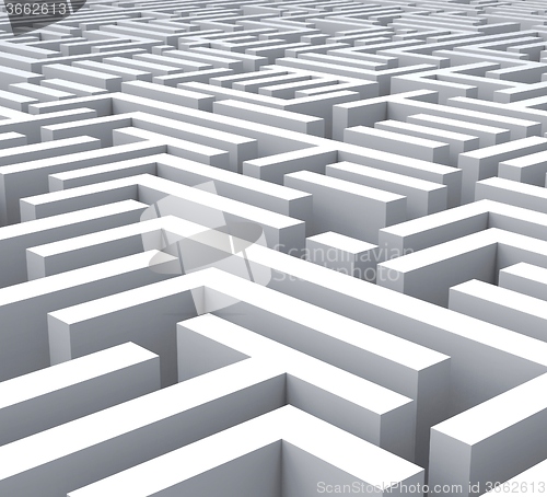 Image of Maze Shows Problem Or Complexity