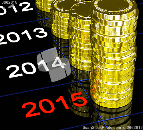 Image of Coins On 2015 Showing Financial Visions