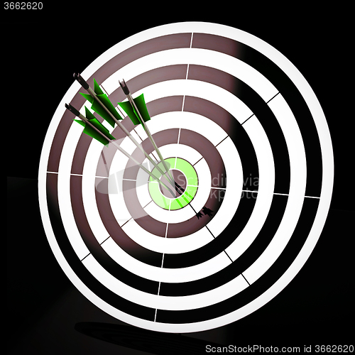 Image of Triple Dart Shows Winning Shot And Achievement