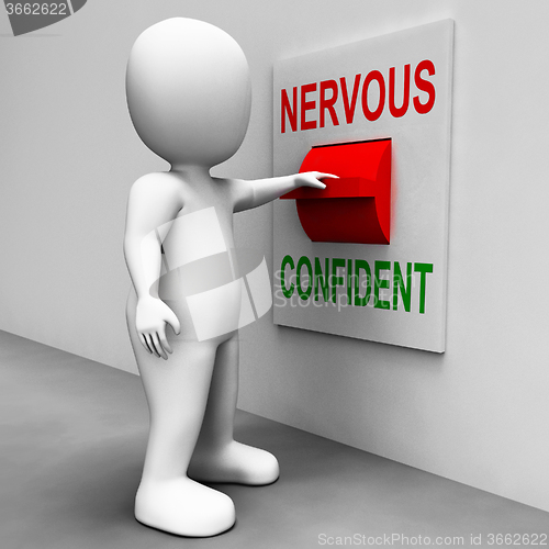 Image of Nervous Confident Switch Shows Nerves Or Confidence