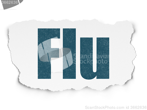 Image of Healthcare concept: Flu on Torn Paper background