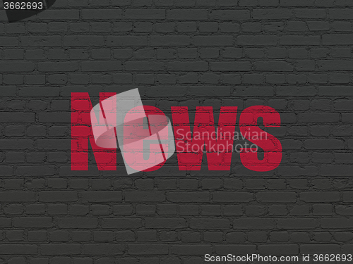 Image of News concept: News on wall background