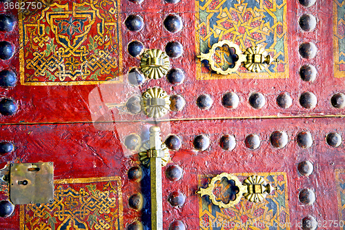 Image of rusty   morocco in africa  home and safe padlock 