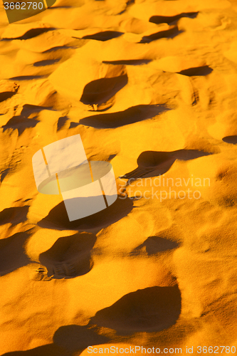Image of the brown sand dune in   footstep