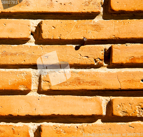 Image of texture wall in africa morocco the old brick construction concre