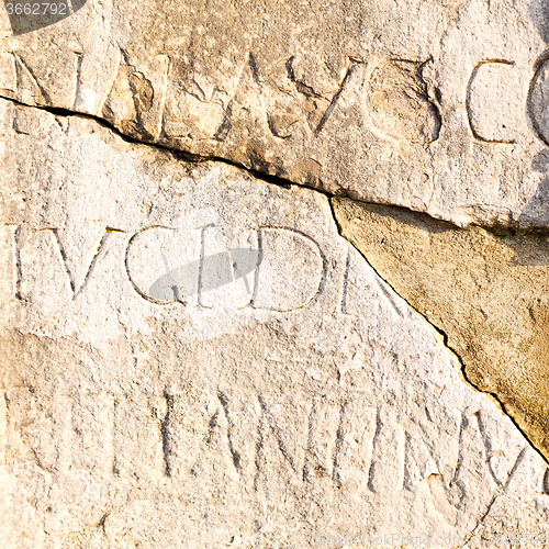 Image of tombstone in africa morocco graveyard marble and concrete