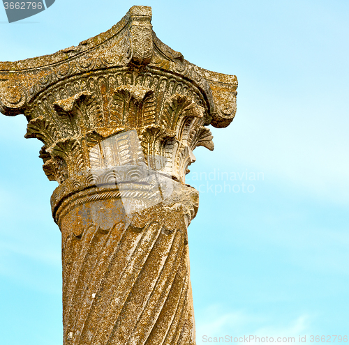 Image of old column in the africa sky history and nature