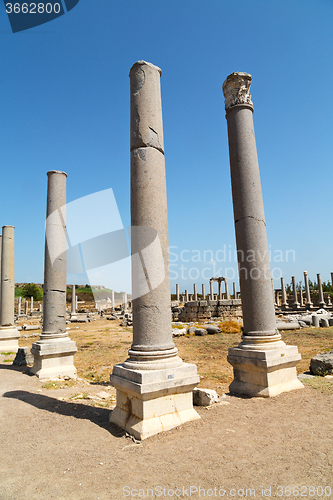 Image of perge old construction roman temple 