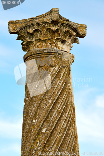 Image of old column in the africa sky history and nature