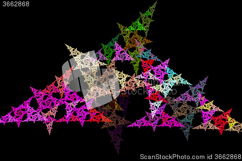 Image of Fractal image: geometric pattern with triangles.