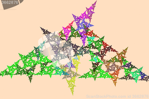 Image of Fractal image: geometric pattern with triangles.