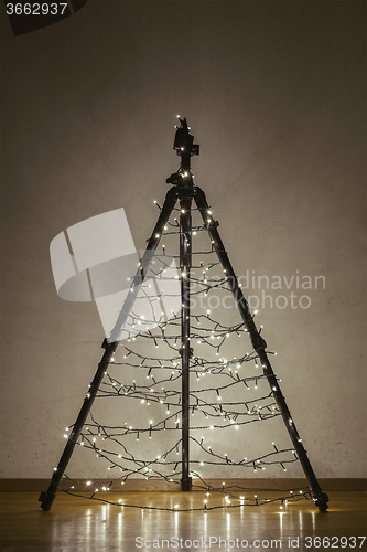 Image of Camera Tripod Christmas Tree