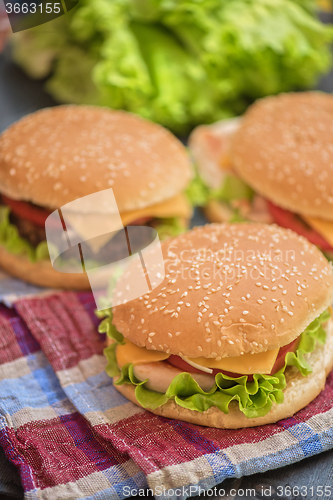 Image of home made burgers