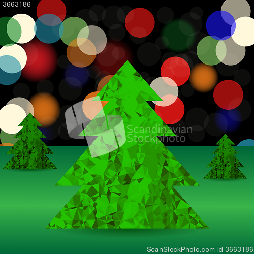 Image of Set of Green Polygonal Trees