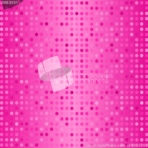 Image of  Dots on Pink Background. Halftone Texture.