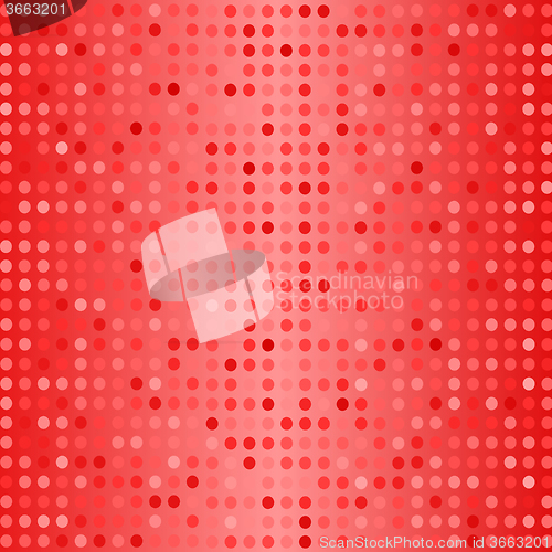 Image of Dots on Red Background. Halftone Texture.