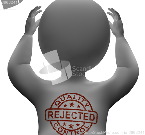 Image of Rejected Stamp On Man Showing Failed Products