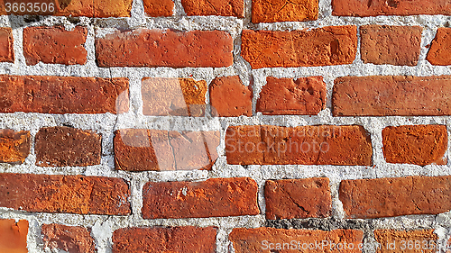 Image of Texture of ancient red brick wall