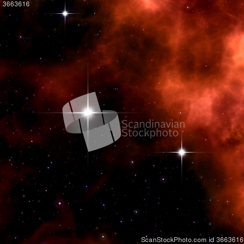 Image of red nebula