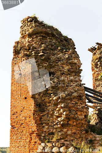 Image of ruins  in the   Krevo, Belarus.